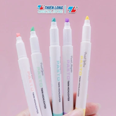 Combo 5 Màu Bút Dạ Quang Pazto HL-016 & HL-019/DS - Không Để Lại Vết Khi Photocopy