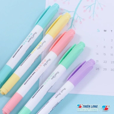 Combo 5 Màu Bút Dạ Quang Pazto HL-016 & HL-019/DS - Không Để Lại Vết Khi Photocopy