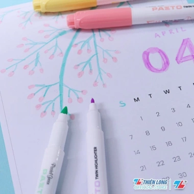 Combo 5 Màu Bút Dạ Quang Pazto HL-016 & HL-019/DS - Không Để Lại Vết Khi Photocopy