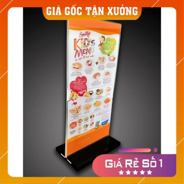 Combo 5 menu mica chữ T A5 - Xả kho Thanh Lý, giảm còn 199.000₫, in đẹp