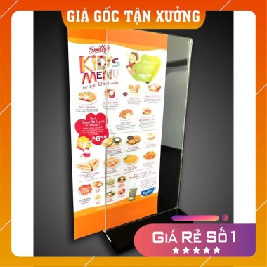 Combo 5 menu mica chữ T A5 - Xả kho Thanh Lý, giảm còn 199.000₫, in đẹp