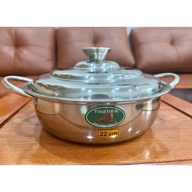 Combo 5 Nồi Lẩu Inox 430 Together Hàng Dày Cao Cấp - Giá Ưu Đãi 375.000₫