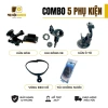 Combo 5 phụ kiện camera mini - gắn nón, ghi đông, ô tô, túi chống nước 80.000đ