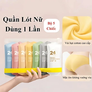 Combo 5 Quần Lót Giấy Dùng 1 Lần – Quần Chip Nữ Kháng Khuẩn, Tiện Lợi, Mang Xa 4