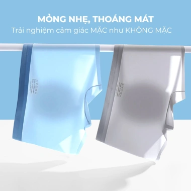 Combo 5 Quần Lót Nam Boxer Seamone – Lụa Băng, Co Giãn, Thoáng Khí, Kháng Khuẩn 10A, Khử Mùi 5