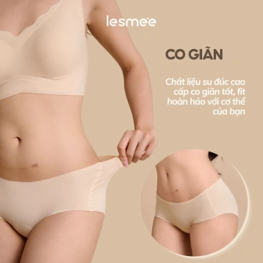 Combo 5 Quần Lót Nữ LESMÉE Không Viền Kháng Khuẩn Co Giãn Mềm Mịn Giá 199k 2