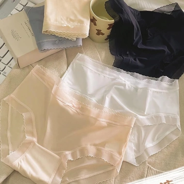 Combo 5 Quần Lót Su Ren Gợi Cảm - Cạp Vừa Đính Nơ Nhẹ Nhàng AMYBRA L369 - 161k 5