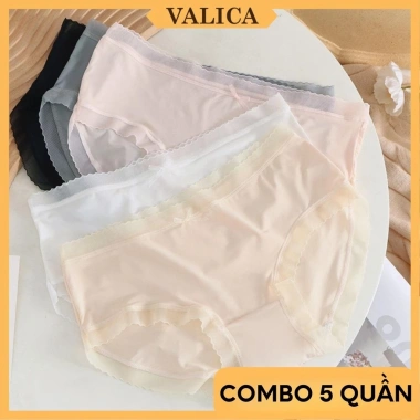 Combo 5 Quần Lót Su Ren Gợi Cảm - Cạp Vừa Đính Nơ Nhẹ Nhàng AMYBRA L369 - 161k 10