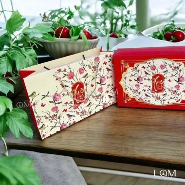 Combo 5 Set Vỏ Hộp Quà Tết Phú Quý Đựng Bánh Mứt, Túi Xách và Vách Ngăn Siêu Đẹp - Giá 60.000đ Tết 2.026 5
