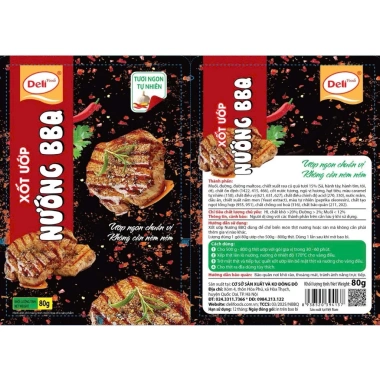 Combo 5 Sốt BBQ Deli Foods 80g Nêm Sẵn Thơm Ngon Tiện Lợi Ướp Thịt 15.300 VND