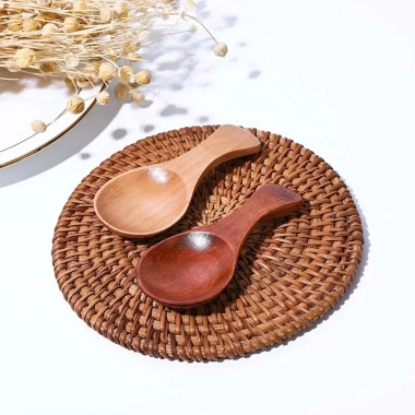 Combo 5 Thìa Gỗ Mini - Muỗng Gỗ, Thìa Gỗ Tiện Múc Kem & Trái Cây, Dễ Vệ Sinh, Gỗ Tự Nhiên