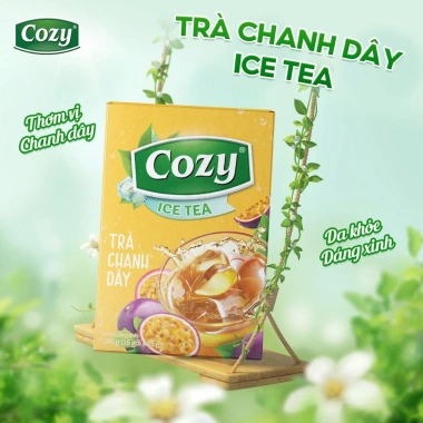 Combo 5 Trà Cozy Hoà Tan Ice Tea 16 gói Đào Dâu Vải Chanh Dây Sâm Bí Đao Thanh Nhiệt Giải Khát 186k