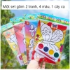 Combo 5 Tranh Tô Màu Bé + 4 Màu & 1 Cọ Vẽ - Giá chỉ 30.000 VNĐ, Giá tốt