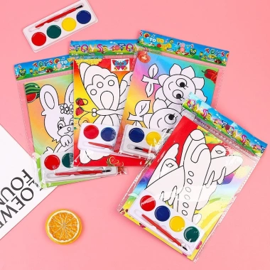 Combo 5 Tranh Tô Màu Bé + 4 Màu & 1 Cọ Vẽ - Giá chỉ 30.000 VNĐ, Giá tốt