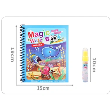Combo 5 Tranh Tô Màu Nước Ma Thuật Cho Bé - Nhiều Chủ Đề, Tặng Bút Tô, Giá Ưu Đãi 14.000₫