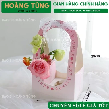 Combo 5 Túi BEST WISH Quai Xách Đựng Hoa Bánh và Hoa Nước - Giá Chỉ 20.600₫