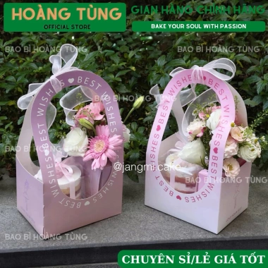 Combo 5 Túi BEST WISH Quai Xách Đựng Hoa Bánh và Hoa Nước - Giá Chỉ 20.600₫
