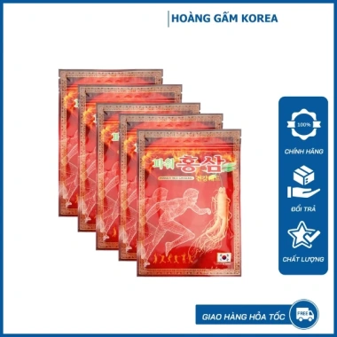 Combo 5 Túi Cao Dán Sâm Giảm Đau Đỏ Power Hàn Quốc Cao Cấp - Giá 128.000 VND Combo 5 Túi Cao Dán Sâm Giảm Đau Đỏ Power Hàn Quốc Cao Cấp - Giá 128.000 VND