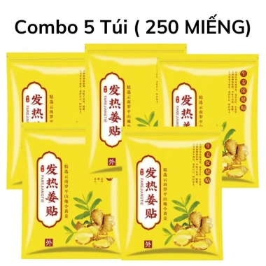 Combo 5 Túi Dán Gừng Giảm Đau Xương Khớp, Tê Bì Tay Chân An Toàn