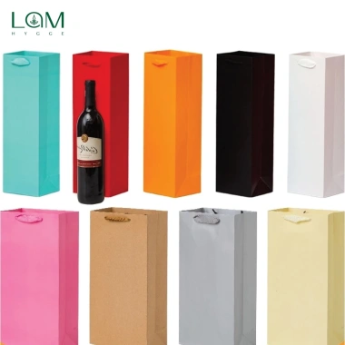 Combo 5 Túi Giấy Đựng Hộp Rượu Tây 750ml & Mật Ong - Quà Tặng Cao Cấp, Xách Vững