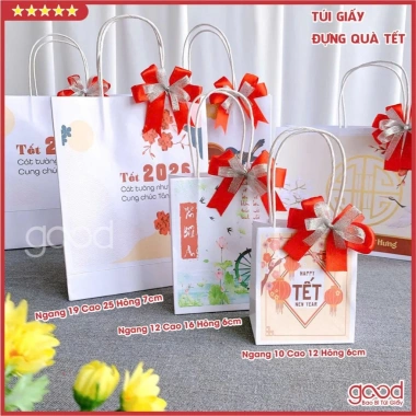 Combo 5 túi giấy Tết hoa mai đỏ 2.026 đa size, giấy cứng cáp, phù hợp quà tặng – 16.000₫ 9