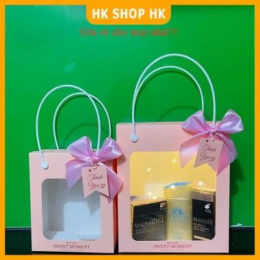 Combo 5 Túi Hộp Giấy Mặt Kính Đựng Hoa Quà 20/10 20/11 14/2 8/3 Xinh Xắn Giá 48.510₫