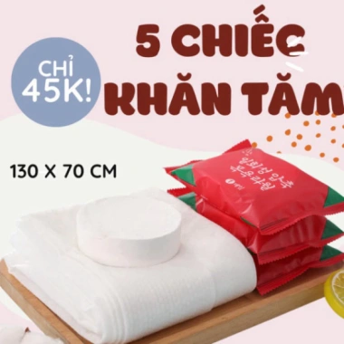 Combo 5 Túi Khăn Tắm Du Lịch Dùng 1 Lần Dạng Nén Viên Kẹo 70x120cm Tiện Lợi PK1.425 Giá 45.000đ 7