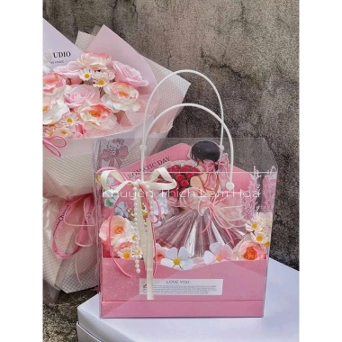 Combo 5 Túi Mica Bìa Thư Romantic Day 25x11.5x25cm Đựng Quà Sang Trọng 20/10 8/3 Giá 39.000