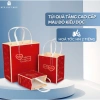Combo 5 Túi Quà Đỏ Quai Cói Đinh Tán - Túi Quà Sinh Nhật Valentine Lễ Tết Sang Trọng