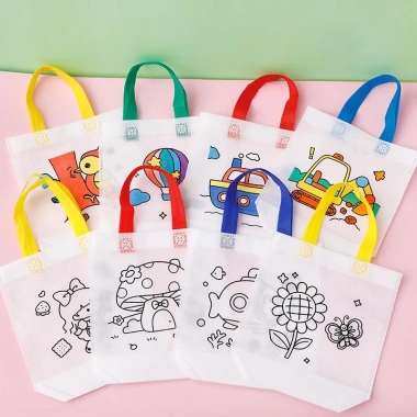 Combo 5 Túi Tô Màu DIY cho Bé - Túi Xách Tự Trang Trí, Quà Tặng Học Sinh, Giá 20.000đ
