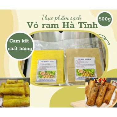 Combo 5 Túi Vỏ Ram Hà Tĩnh Làng Vân 500g - 450-500 lá, giòn, hút chân không, chỉ 165k