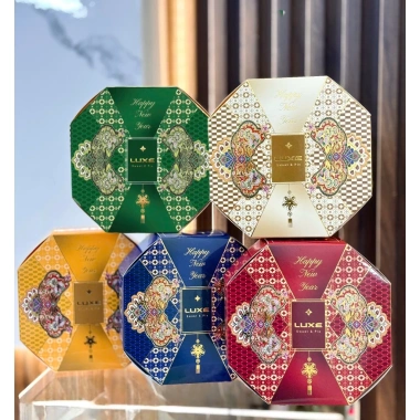 Combo 5 Vỏ Hộp Khuyết Góc Đựng Bánh Kẹo - Hộp Bát Giác Sang Trọng, Giỏ Quà Tết Giá 22.500 VND
