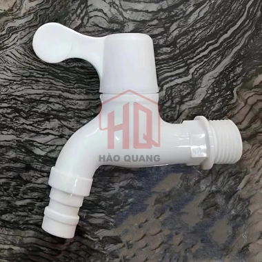 Combo 5 Vòi Nước Nhựa Trắng Phi 21-27 - Lắp nhanh, bền, không rò, dùng cho hồ, sân vườn, máy giặt - Giá ưu đãi 21.621 VND