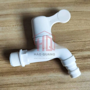 Combo 5 Vòi Nước Nhựa Trắng Phi 21-27 - Lắp nhanh, bền, không rò, dùng cho hồ, sân vườn, máy giặt - Giá ưu đãi 21.621 VND