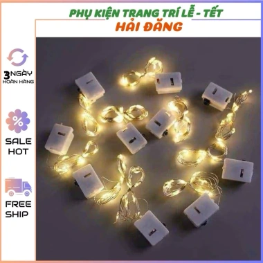 Combo 50-100 Đèn LED Đom Đóm 1m-2m chạy pin - Đèn nháy sáng rực, giá chỉ 60.148₫