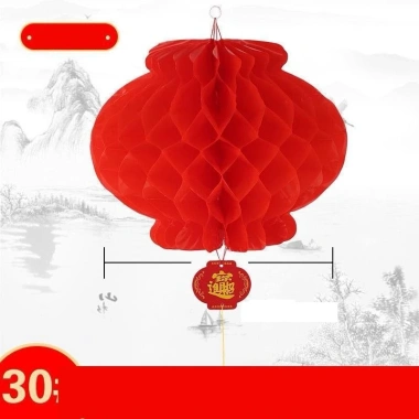 Combo 50-100 Đèn Lồng Đỏ Tổ Ong Nilon Chữ Phúc - Giá sỉ 49k, Trang trí Tết và Cưới
