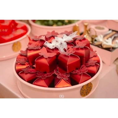 Combo 50-100 hộp đựng quà mứt sen, socola, bánh phu thê cưới hỏi - Giá 60.000 3