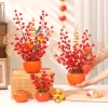 Combo 50-100 nhánh đào đông, quả cherry đỏ - Trang trí tháp bánh nước Tết 2.026, 125.000₫