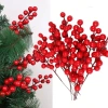 Combo 50-100 nhánh đào đông, quả cherry đỏ - Trang trí tháp bánh nước Tết 2.026, 125.000₫ 3