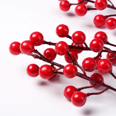 Combo 50-100 nhánh đào đông, quả cherry đỏ - Trang trí tháp bánh nước Tết 2.026, 125.000₫ 7