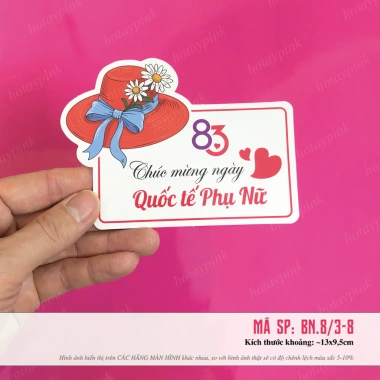 Combo 50 Banner, Toper, Tag, Thiệp cài quà tặng - Ngày 8/3 - Giá ưu đãi 80.000₫