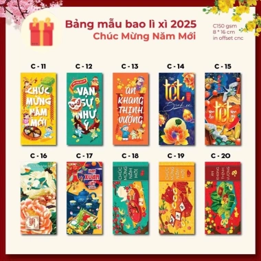 Combo 50 Bao Lì Xì Tết 2.026 - In Sắc Nét, Đa Dạng Mẫu A20-A30 Giá 33.516 VND 7 Combo 50 Bao Lì Xì Tết 2.026 - In Sắc Nét, Đa Dạng Mẫu A20-A30 Giá 33.516 VND 7