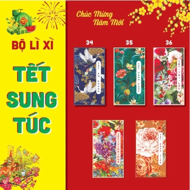 Combo 50 Bao Lì Xì Tết Hot Trend 2.026 – Giá chỉ 29.999đ, tặng Túi Bóng Kính