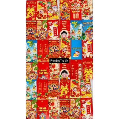 Combo 50 Bao Lì Xì Tết Hot Trend 2.026 – Giá chỉ 29.999đ, tặng Túi Bóng Kính