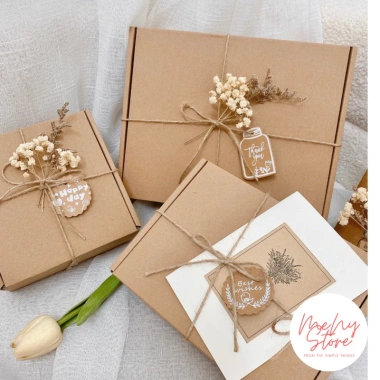 Combo 50 bộ hộp quà tặng vintage đa kích cỡ Menystore - Giá ưu đãi 160.000 VND