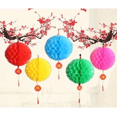 Combo 50 cái mix 4 màu lồng đèn tú cầu ngẫu nhiên Trang trí Tết lễ hội 225k