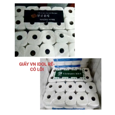 Combo 50 Cuộn Giấy Hàn Quốc VN Idol Sạch Trắng Dài - Giá ưu đãi 19.989 VND