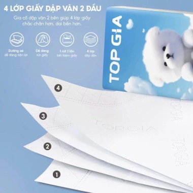 Combo 50 gói Khăn giấy bỏ túi Mini 4 lớp – An toàn da, 5 lốc x 10 gói, giá 49.000₫ 2