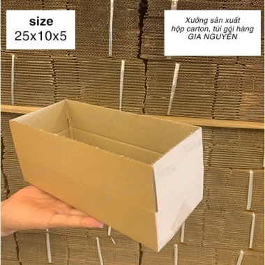 Combo 50 hộp carton trơn 25x10x5 - Đựng nước hoa, mỹ phẩm, hàng hoá, giảm 20% còn 70.000₫