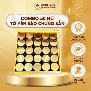 Combo 50 Hũ Tổ Yến Sào Chưng Sẵn Yến Tươi Ngự Cung Giá sỉ ưu đãi, Quà sức khỏe